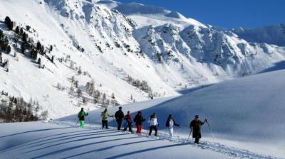 Initiation à la raquette à neige_Plagne-Montalbert